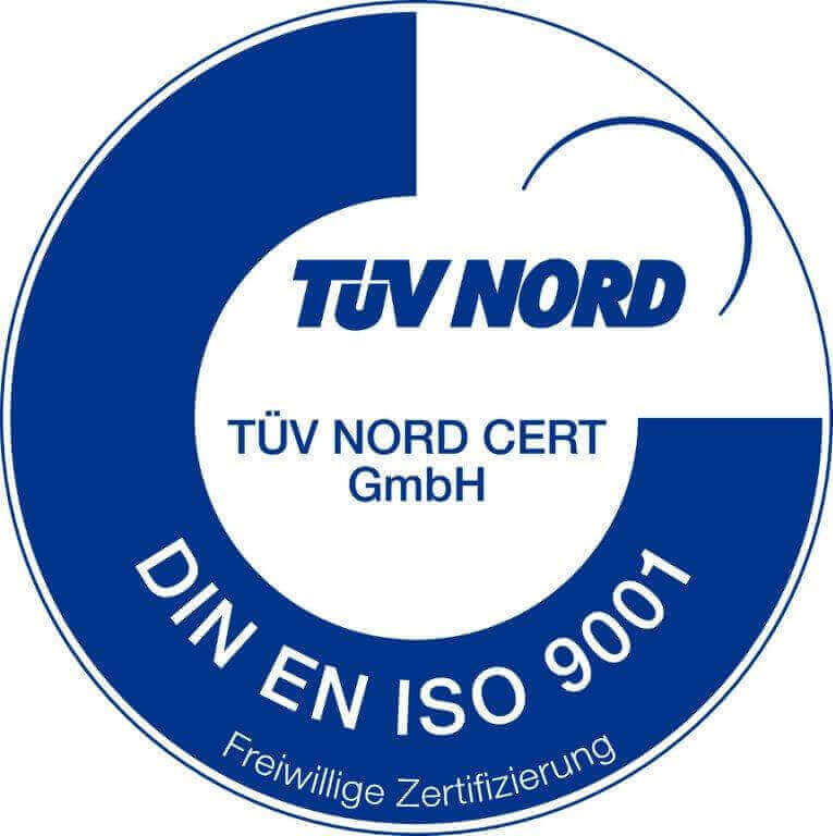 TÜV NORD CERT GmbH nach DIN EN ISO 9001